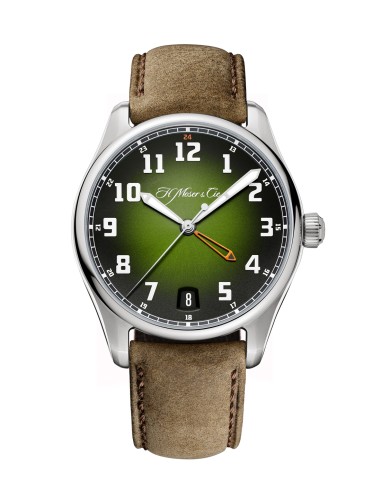 H. Moser & Cie Pioneer Dual Time Matrix Green Edition limitée